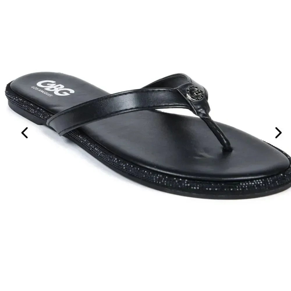 BRAND NEW GBG WOMEN's FAUX LEATHER FLIP FLOPS